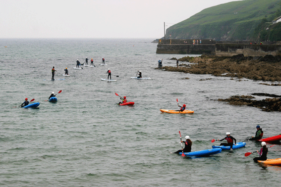 Ecole de Mer student kayaking