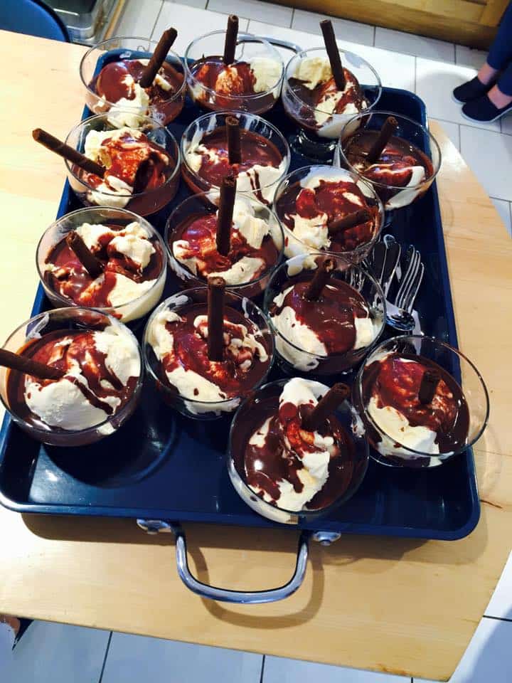 Ecole De Mer dessert during residential French language summer camp